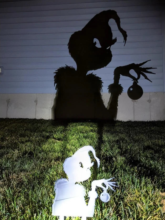 Christmas Shadow Caster - Festive Holiday Decor for Outdoor Use (No Light Included)